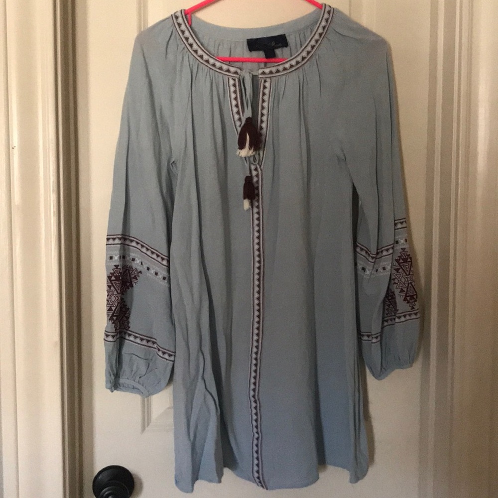 light blue dress